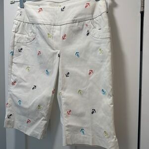 Lulu B White Anchor Shorts Size 4